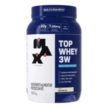 Top Whey 3w Mais Performance 900g Max Titanium Sabor Baunilha