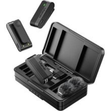 ULANZI A100 Microfone De Lapela Sem Fio Microfone De Lapela Para Câmera e Telefone Com USB C/3,5 Mm/plugue, 32KHz 16Bit, Cancelamento De Ruído, Bateria De 13,5 Horas