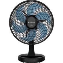 Ventilador De Mesa Cadence Vtr310 Fresh Mini 6 Pás 30cm 50w Estrutura Preto Pás Azul Material das pás Plástico