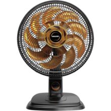 Ventilador de Mesa e Parede Mallory Egeo, Silencioso, Hélice de 15 pás, Grade Especial em Sistema TS, Máxima Vazão e Mínimo Ruído – PR-DR – 127V