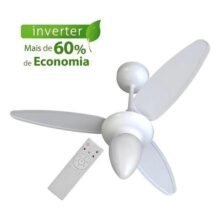 Ventilador de Teto Inverter Wind com Controle Ventisol Cor Branco Diâmetro 96cm 110V/220V