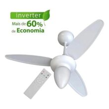 Ventilador de Teto Inverter Wind com Controle Ventisol Cor Branco Diâmetro 96cm 110V/220V