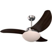 Ventilador Solano 110/127V 3P, Tron, Tabaco/ Aço Escovado