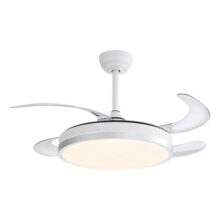 Ventilador Teto Retrátil 106cm Luz Led E Controle 6 Vel