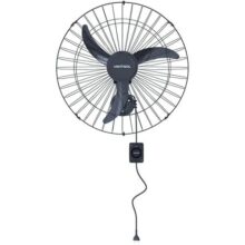 Ventisol Ventilador de Parede Oscilante, 3 Pás Premium, Preto, 60cm, Bivolt