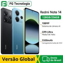 Versão global xiaomi redmi note 14 smartphone helio G99-Ultra 108mp câmera ai 6.67 “120hz display amoled 33w 5500mah b
