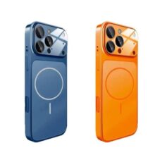 Vidro de luxo nano fosco caso para iphone 17 ar 16 15 14 13 17 pro max magnético para magsafe carregamento sem fio à p