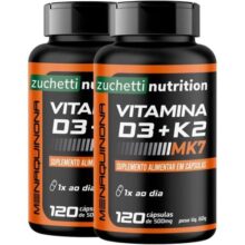 Vitamina d3 k2 mk7 D3 2000 Ui k2 d3 120mcg 240 Cápsulas Zuchetti nutrition