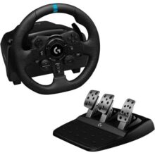 Volante Logitech G923 para PS5, PS4 e PC com Force Feedback TRUEFORCE, Pedais Responsivos, Launch Control e Acabamento em Couro
