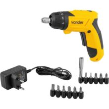 Vonder, Parafusadeira A Bateria 3,6 V, Carregador Bivolt, Jogo Com 12 Acessórios, PBV 120