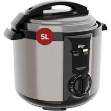 WAP Panela de Pressão Elétrica em Inox WPPE2 5 Litros, Revestimento Antiaderente, 9 Dispositivos de Segurança, 900W 127V