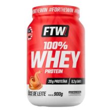 Whey Protein 100% Concentrado Pote 900g Sabor Doce de leite – FTW