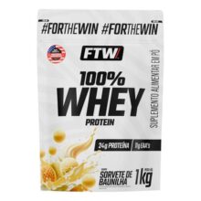 Whey Protein 100% Refil 1kg Sabor Sorvete De Baunilha – Ftw