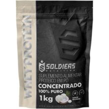 Whey Protein Concentrado 1kg – Beijinho – 100% Importado – Soldiers Nutrition