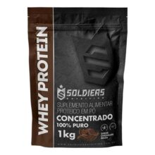 Whey Protein Concentrado 1kg Sabor Chocolate Belga Soldiers Nutrition