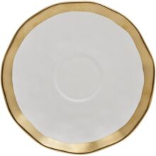 WOLFF – Xícara de Café Dubai 90ml Branco e Dourado 90ML Porcelana