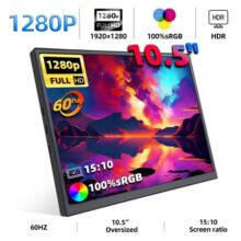 ZSUS-Monitor portátil de luz azul baixa para Xbox, PS4, PS4, 5 Switch, Celular, PC, Extensão Loptop, 10.5 “, 1280P, 100% sRGB, 5:10